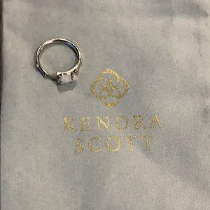 Kendra Scott adjustable silver with opal stone